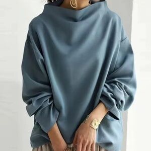 Funnel Neck Casual Top